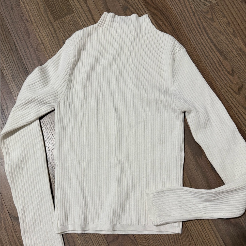 Promise Ivory Ribbed Knit Top - Picture 2 of 3